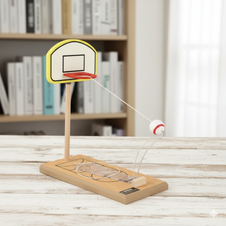 Wooden Desktop Mini Finger Basketball (24 cm) – Portable Tabletop Game for Fun Anytime!