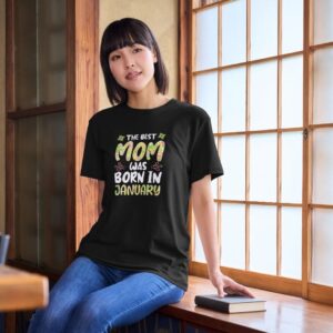 Women's Regular Cotton T-Shirt – The Best Mom - Black