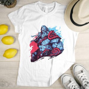 Warrior – Regular Cotton T-Shirt (White Design) | Men & Women | White