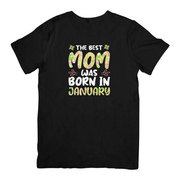 Women's Regular Cotton T-Shirt – The Best Mom - Black - Image 2