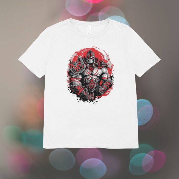 Red Warrior – Regular Cotton T-Shirt (New & Fresh Design) | Men & Women | Black & White - Image 2